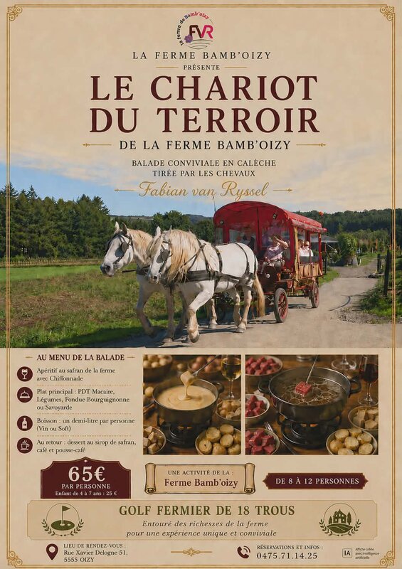 Loisirs Sur réservation : Balade repas calèche avec Chariot Terroir