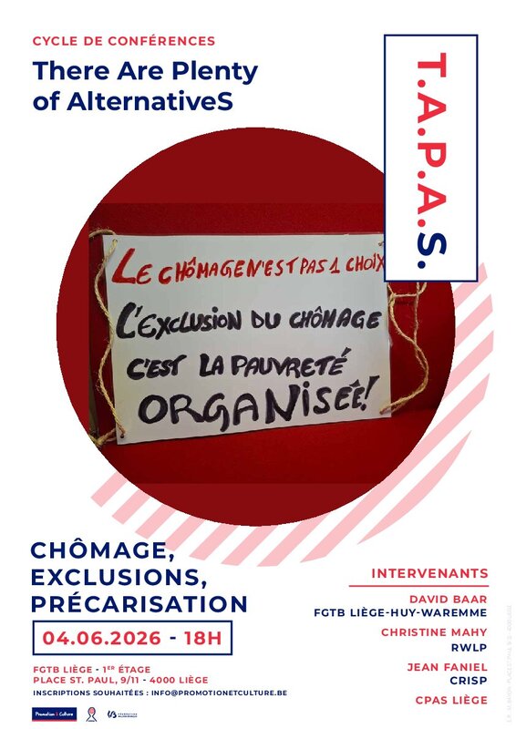 Conférences T.A.P.A.S. - Chômage, exclusions, précarisation
