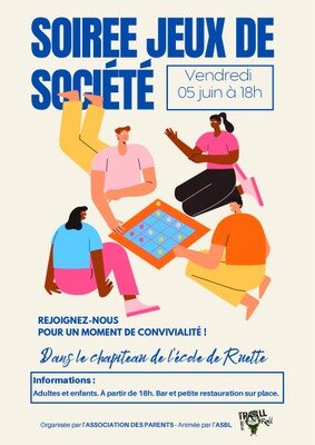 Loisirs ? Soirée jeux société 5 juin Ruette ! ?
