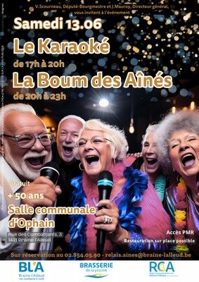 Soirées Karaoké Boum Aînés pétillants scintillants