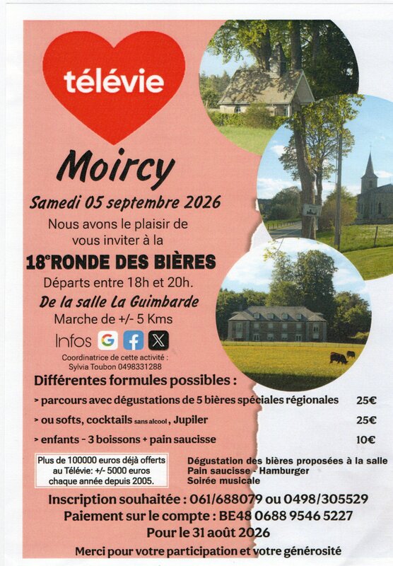 Loisirs Ronde bières profit télévie