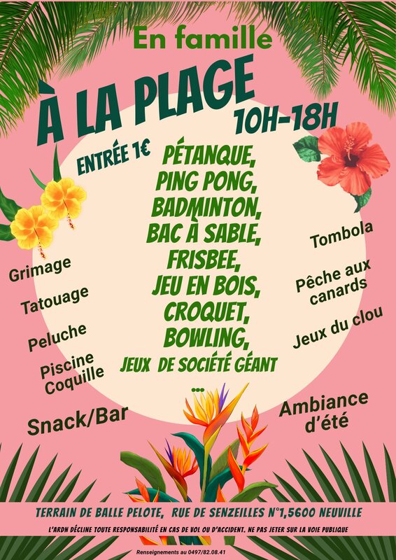 Loisirs Beach Party