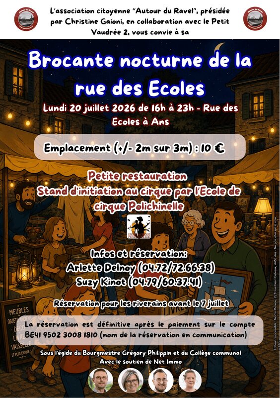  Brocante nocturne la des Ecoles