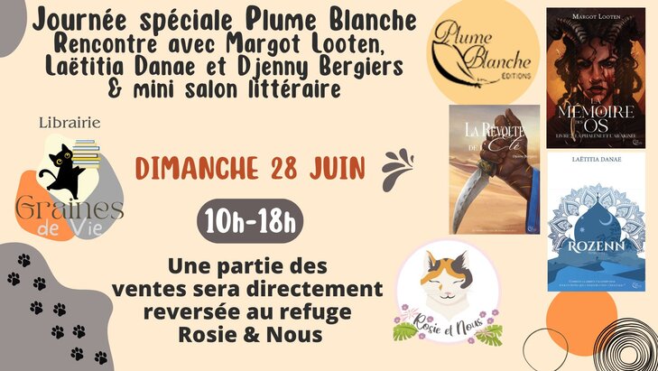 Conférences Journée spéciale Plume Blanche, éditeur fantasy rencontre avec 3 autrices