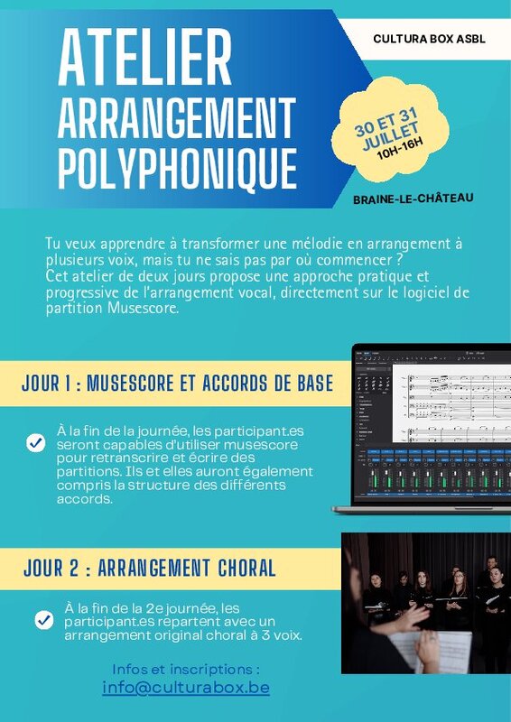 Stages,cours Formation d arrangement polyphonique Musescore)