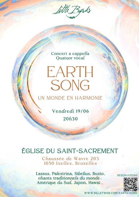 Concerts Concert a cappella  Earth Song  - Quatuor vocal Little Byrds