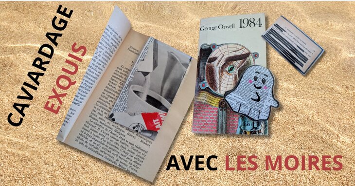 Stages,cours Caviardage exquis : création marque-page aimanté