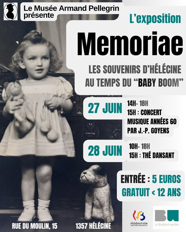 Expositions Exposition   Memoriae. souvenirs d Hélécine temps Baby Boom 