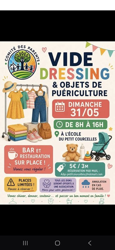 Loisirs Vide dressing objets puériculture
