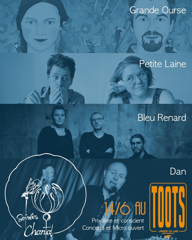 Concerts Soirée Chantal (Concerts + micro ouvert )