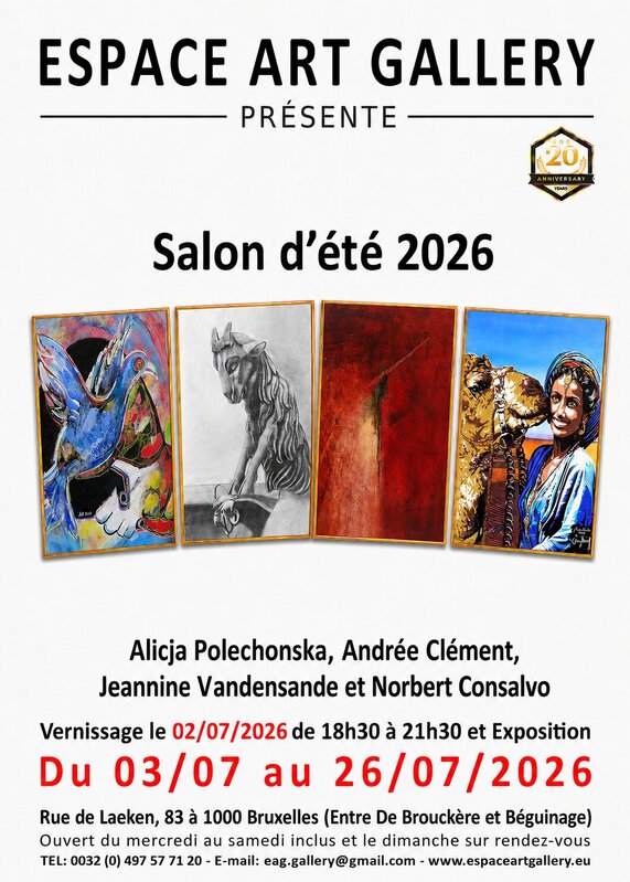 Expositions Alicja Polechonska, Andrée Clément, Jeannine Vandensande Notrbert Consalvo