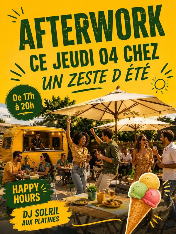 Soirées Afterwork chez Zeste d été