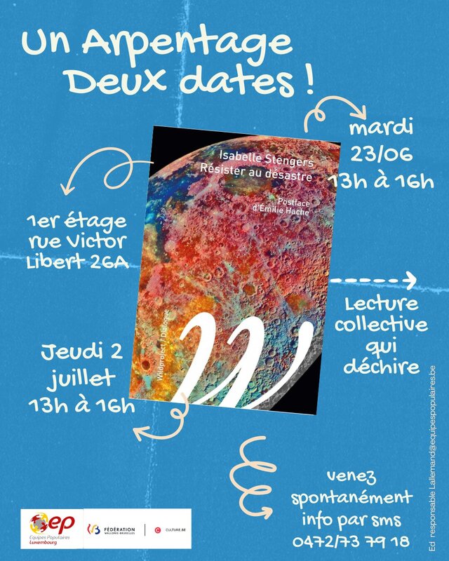 Conférences Arpen­tage : Résis­ter désastre Isabelle Sten­gers