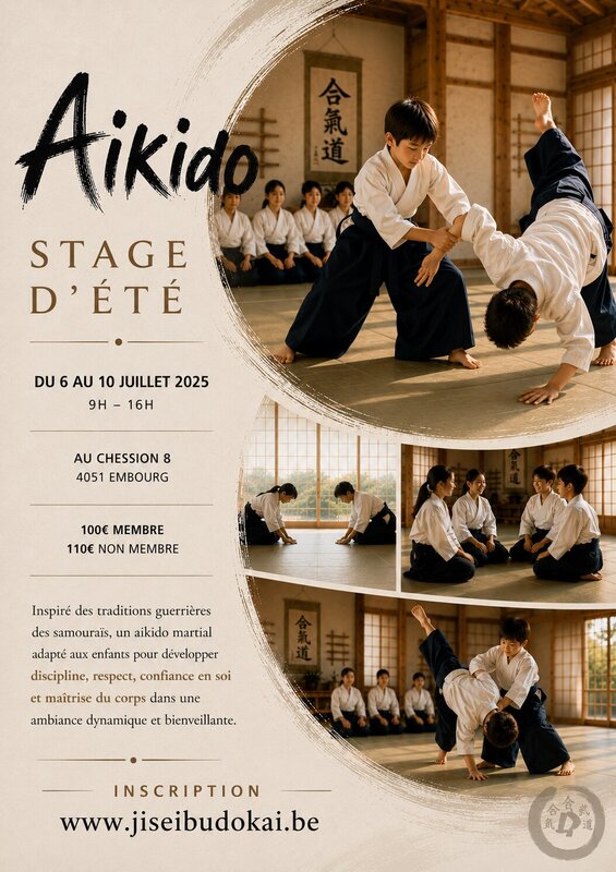 Stages,cours Stage éte aikido (samourai Junior)