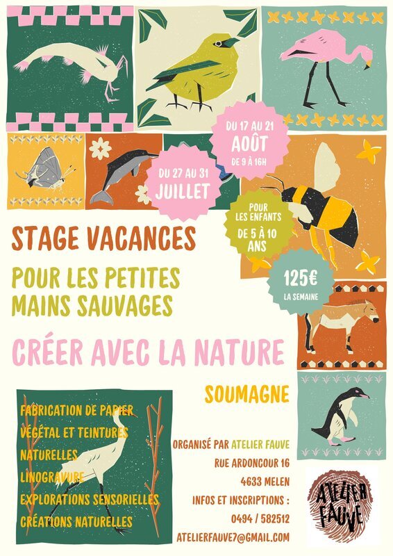 Stages,cours Stage enfants Créer avec nature