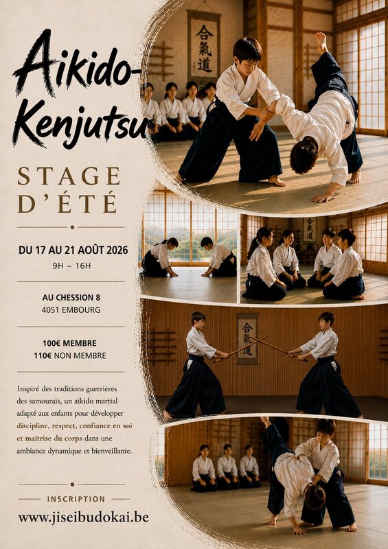Stages,cours Stage éte aikido kenjutsu  (samourai Junior)