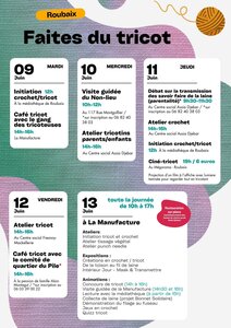 Stages,cours Faites tricot