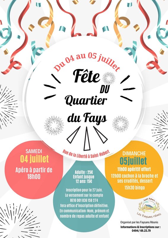 Loisirs Fête quartier Fays