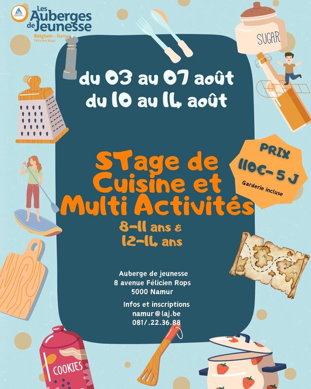 Stages,cours Stage d été multi activités cuisine
