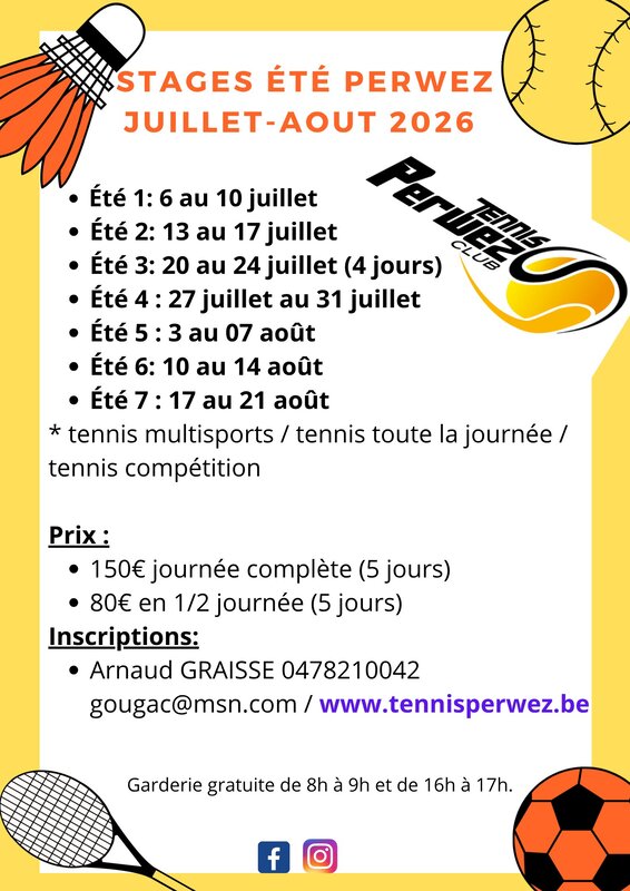 Stages,cours Tennis + multisports