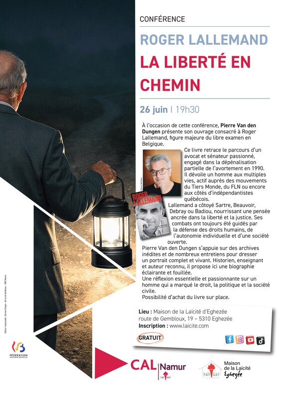 Conférences Roger Lallemand, liberté chemin Pierre Den Dungen