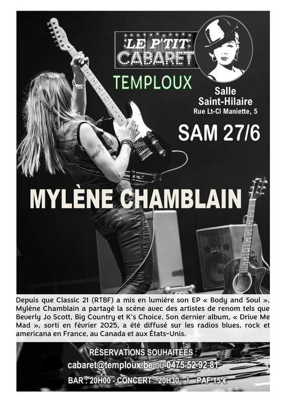 Concerts Concert Mylène Chamblain