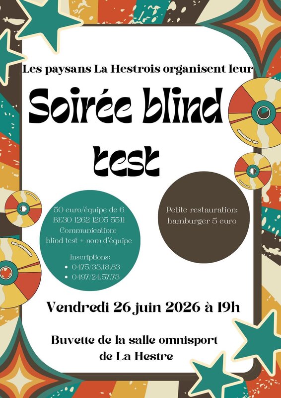 Soirées Soirée Blind Test