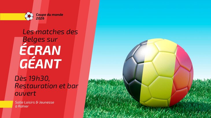 Soirées Matches belges écran géant