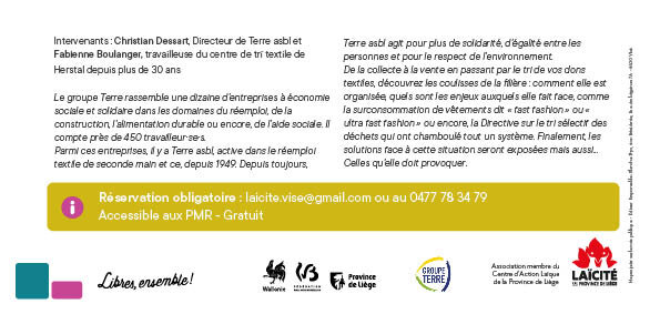 Conférences « le : coulisses la filière textile. »