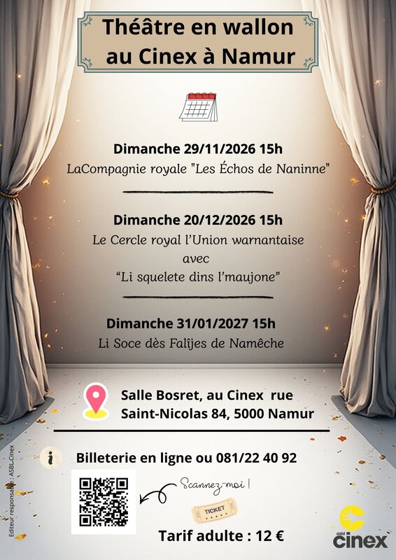 Spectacles Théâtre wallon : compagnie royale  Les Échos Naninne 