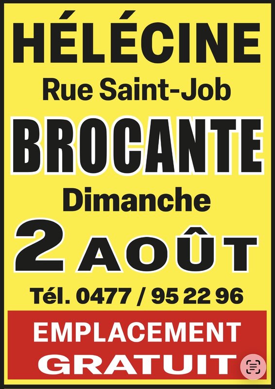  Hélécine : Brocante Saint-Job
