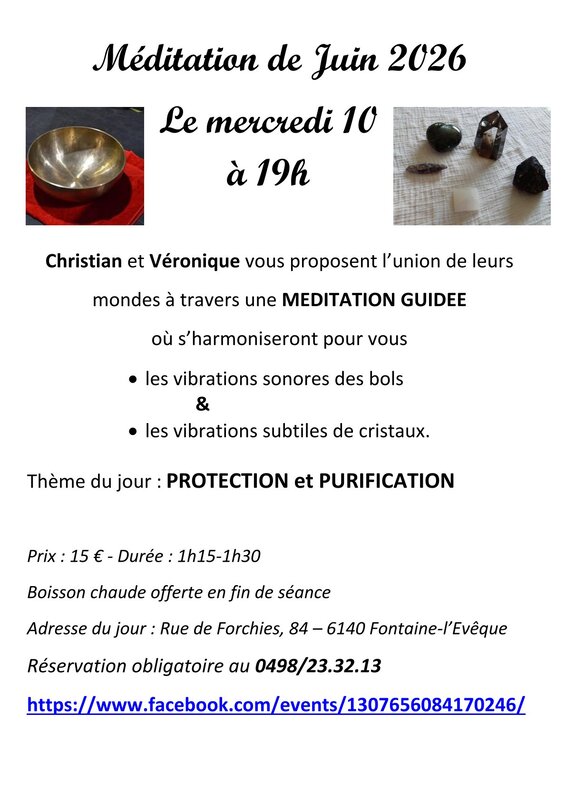 Conférences Méditation guidée avec cristaux bols sonores