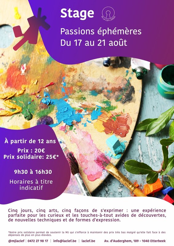Stages,cours Stage  Passions éphémères 