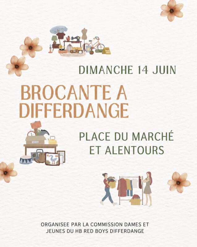  Differdange Brocante la place marché rue piétonne