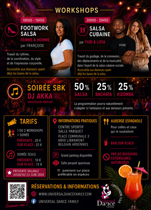 Soirées Soirée Salsa Bachata Kizomba