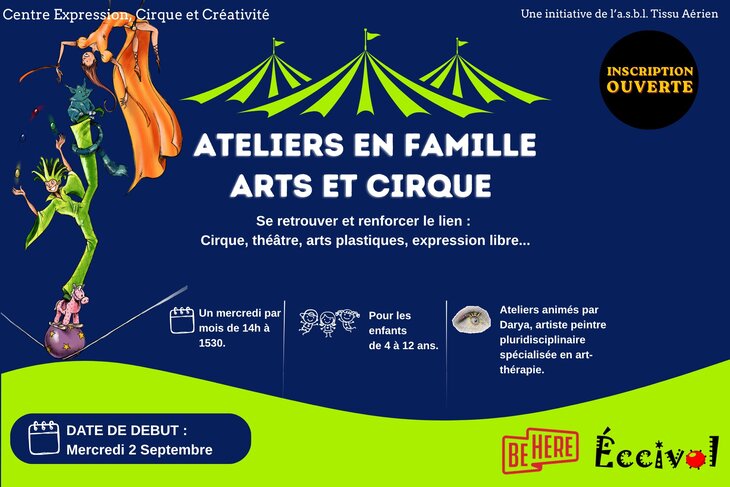 Stages,cours Atelier parents enfants Bruxelles  Arts cirque | Eccivo