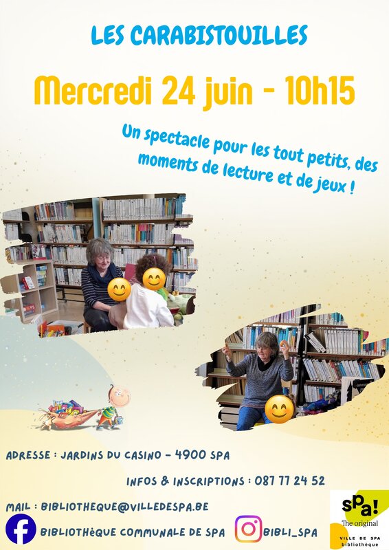 Spectacles Carabistouilles : Animation autour livre pour tout petits