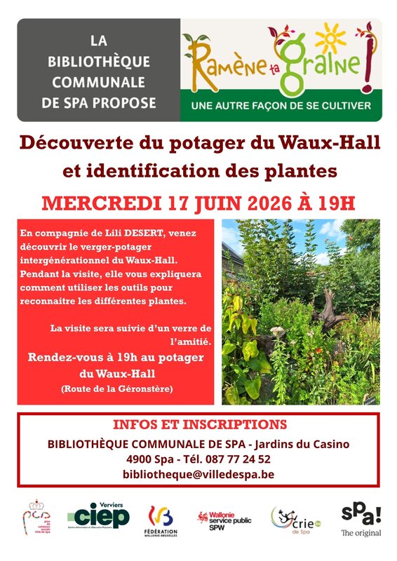 Conférences Atelier Grainothèque : Découverte potager Waux-Hall