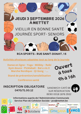 Loisirs Édition 2026 la journée sport-senior »