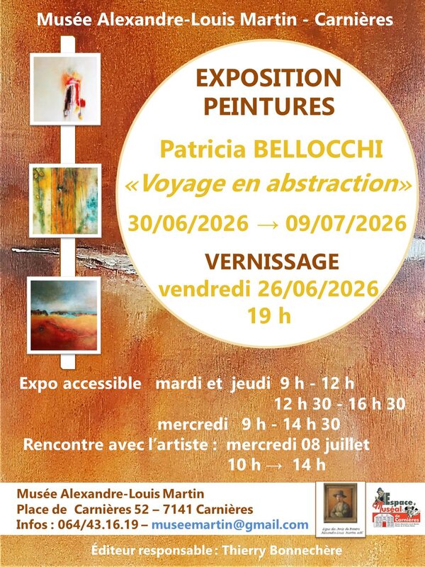 Expositions Exposition tableaux Patricia Bellocchi  Voyage abstraction 