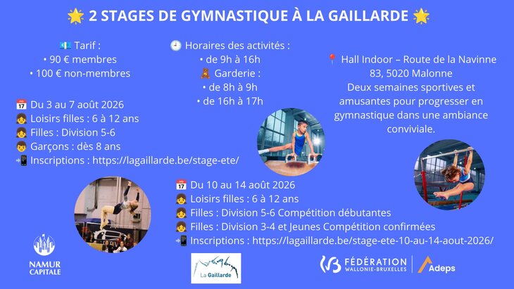 Stages,cours Stage gymnastique