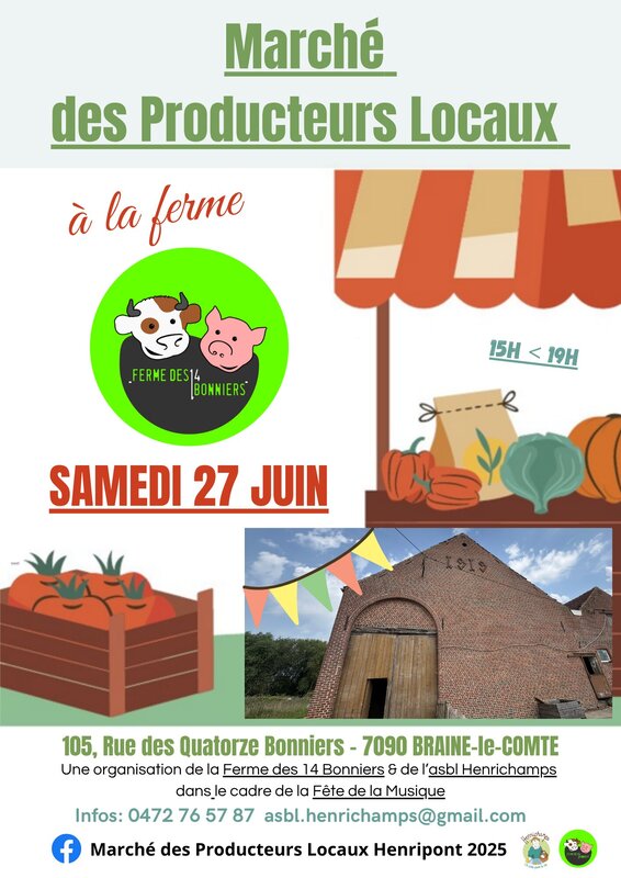 Loisirs Marché producteurs locaux - Ferme 14 Bonniers