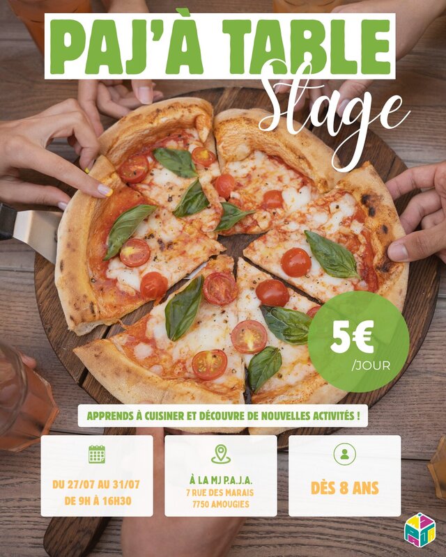Stages,cours Stage Paj à table 