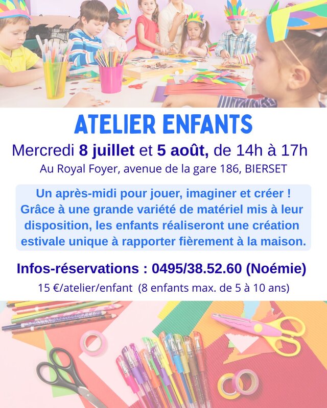 Stages,cours Atelier bricolage estival