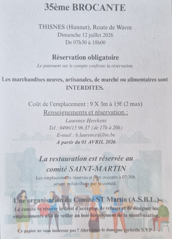  35ème brocante la Saint-Martin