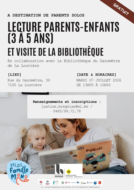 Stages,cours Activité | Lecture parents-enfants visite guidée la bibliothèque