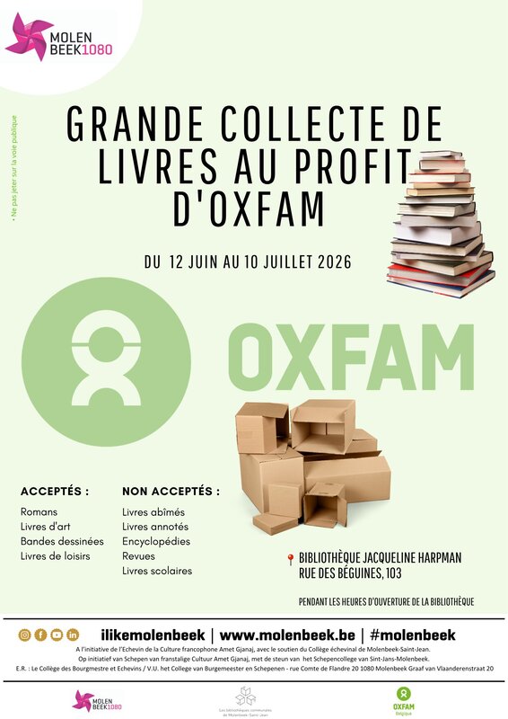 Loisirs Récolte livres profit d Oxfam