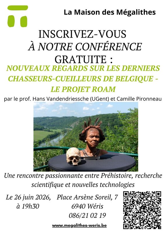 Conférences Conférence  Nouveaux regards les derniers chasseurs-cueilleurs Belgique 