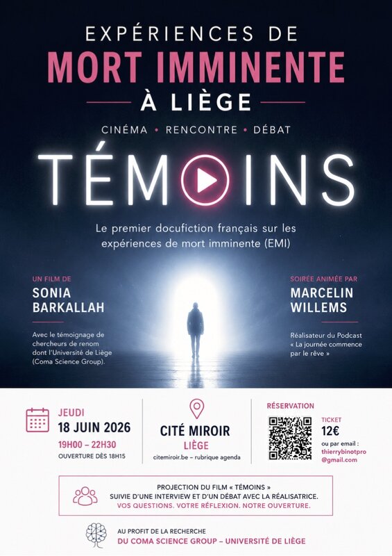 Conférences CinÉ-dÉbat  Les Expériences Mort Imminente + enregistrement Podcast