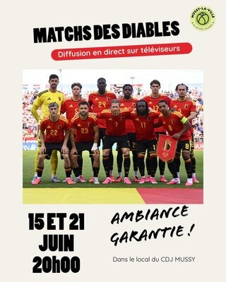 Soirées Les Diables Rouges s’invitent Cdj ! ??⚽️
